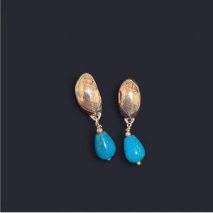 925 Sterling Silver Turquoise Drop Earrings